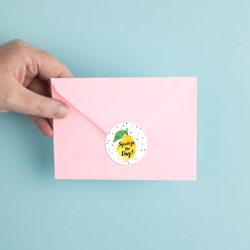 Gooji Lemon Thank You Stickers  500 Roll Pack Bulk Pack for Wedding  Party Favors  or Small Business Packaging  1.5 inch Supporting My Purchase Order Labels  Baby Bridal Shower  Custom Envelopes Seal - Image 5